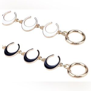 Moon Design (white & black) Bag Strap Extenders (2 Pcs.) Bundle